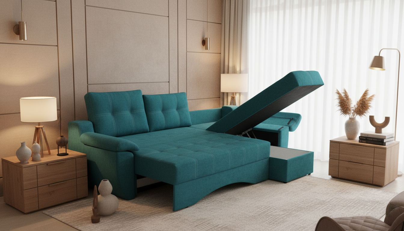 Coltar extensibil - Mara cu tapiterie din stofa