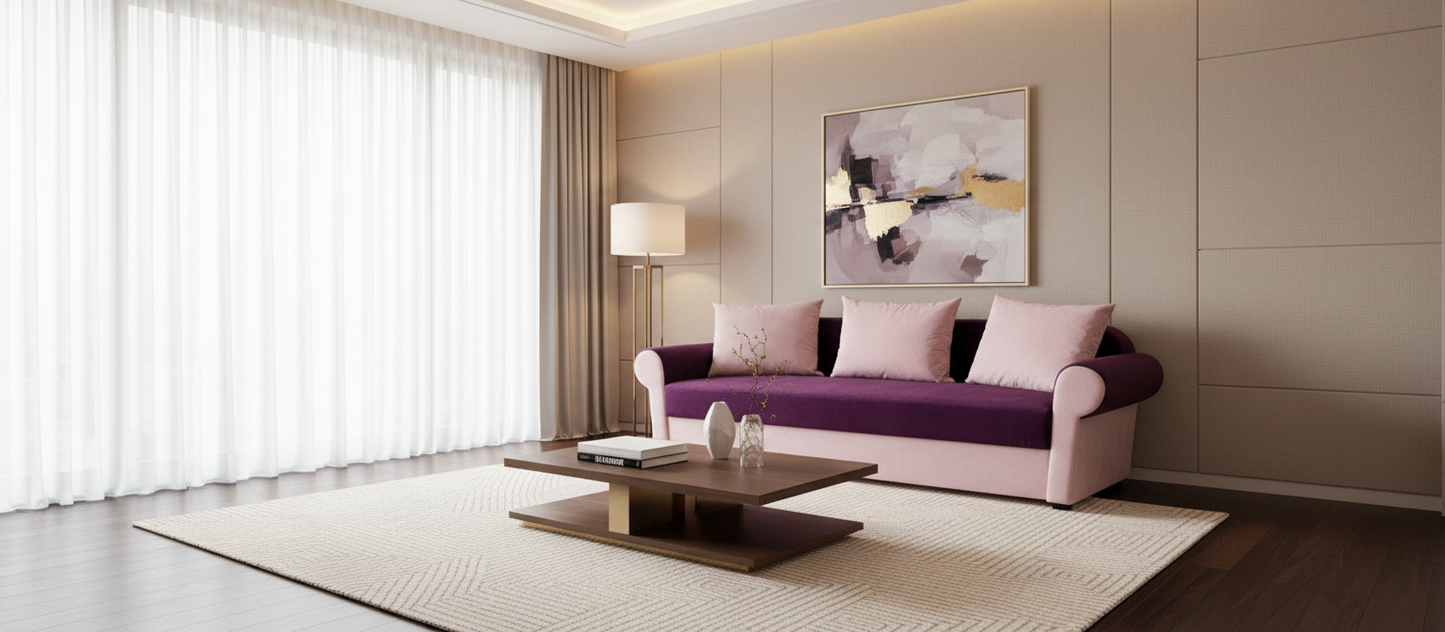 Canapea extensibila 3 locuri - Ana cu tapiterie din stofa