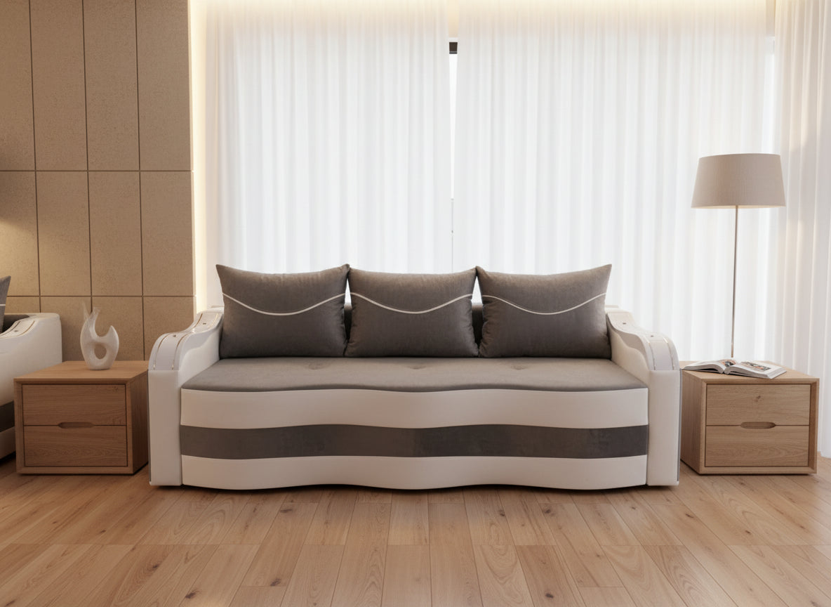 Canapea extensibila 3 locuri - Maia cu tapiterie din stofa