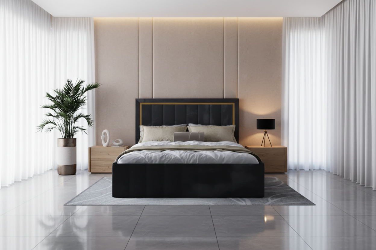 Pat tapitat 2 locuri – Imperial din stofă premium