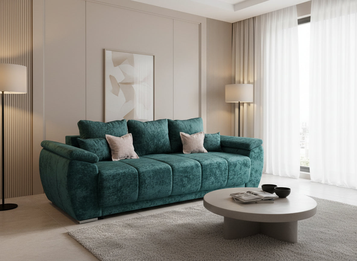 Canapea extensibila 3 locuri - Elena cu tapiterie din stofa