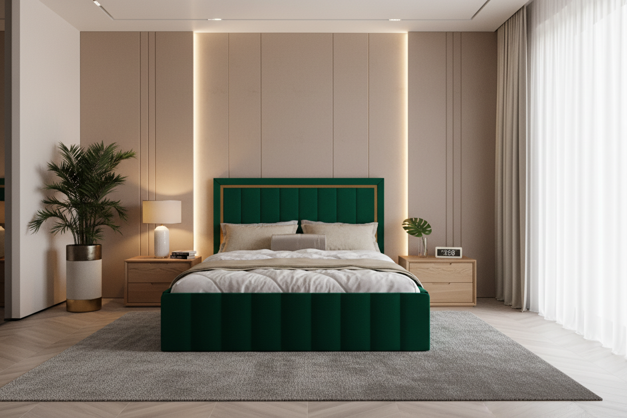 Pat tapitat 2 locuri – Imperial din stofă premium