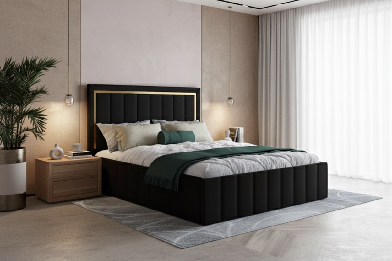 Pat tapitat 2 locuri – Imperial din stofă premium