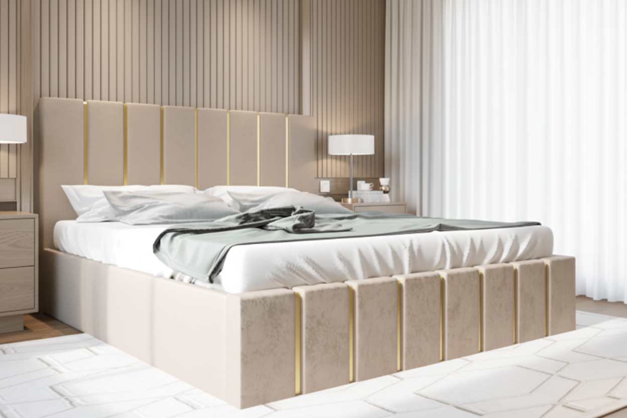 Pat Tapițat Cu Somieră